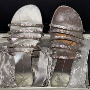 Giuseppe Silver Strappy Women's Sandals